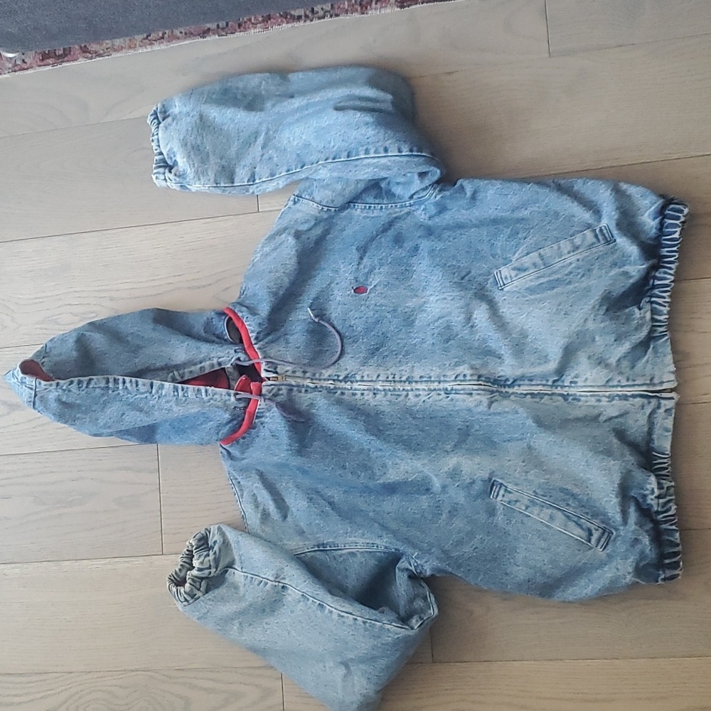 Vintage 90's hooded Polo Ralph Lauren denim zip up jacket